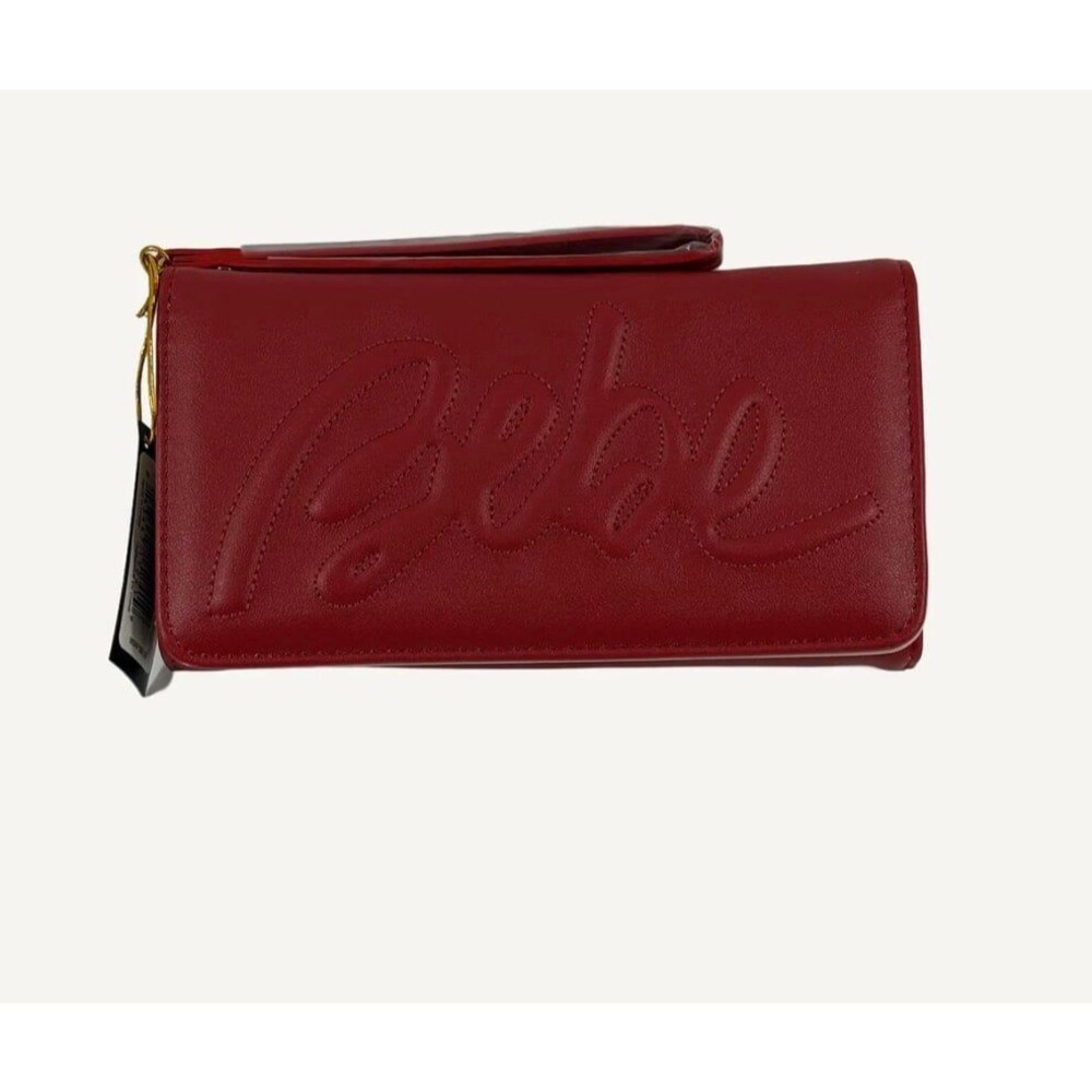 Bebe Women's Red Louisa Trifold Wallet, ET10-5580